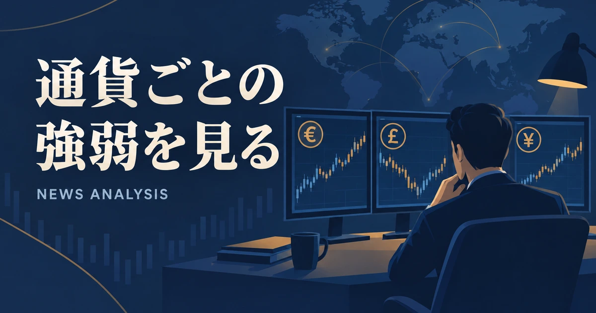ユーロ・ポンド・円の強弱を見比べる場面