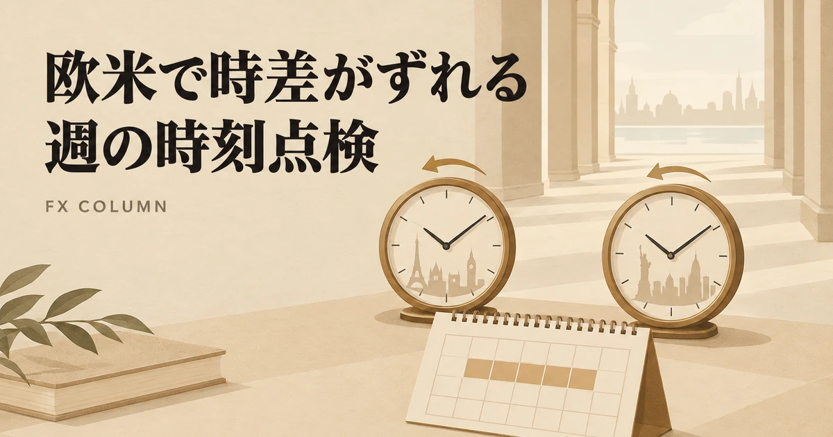 欧州と米国の時計が1週間ずれて冬時間へ切り替わる様子