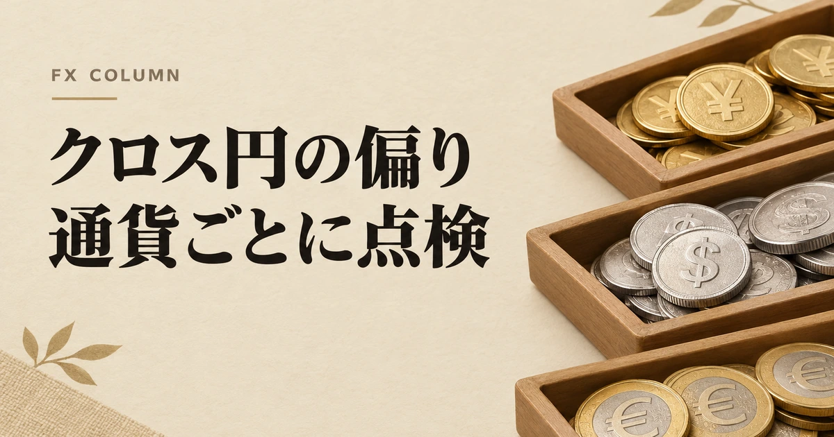 ドル円とユーロ円を同時に買うと円リスクは2倍に?通貨ごとに数えるポジション偏りの点検法