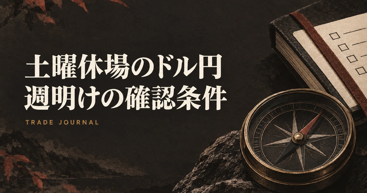 土曜休場のドル円、4時間足MAの上向きが崩れ金曜は158.338円で押し返されて検証見送り