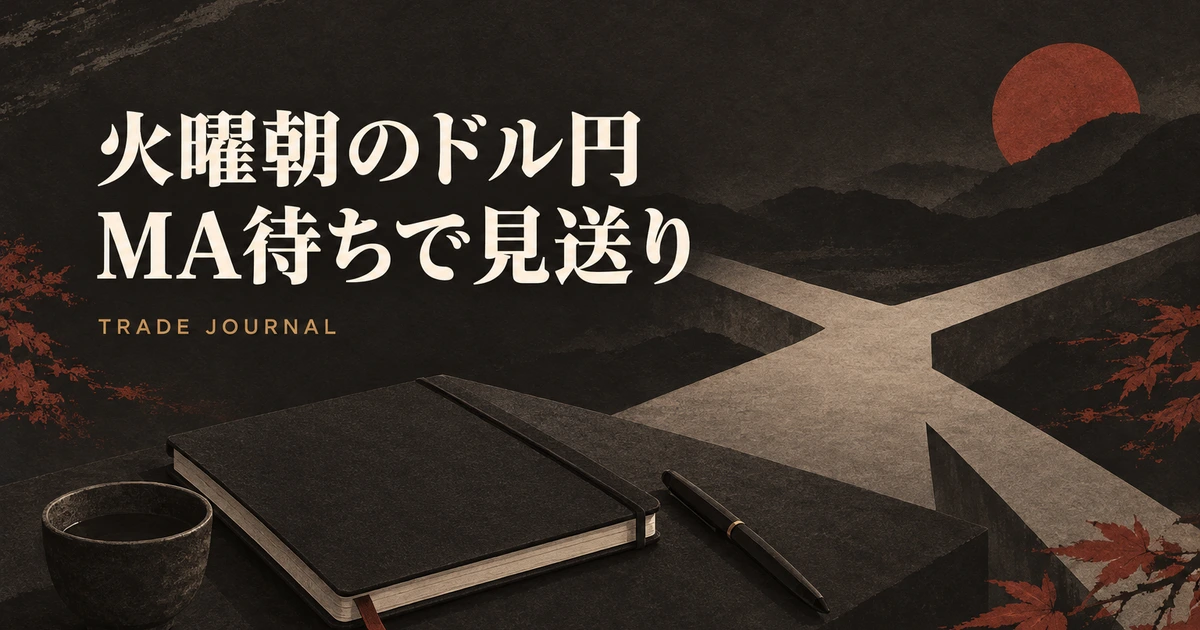 火曜朝のドル円をMAの並び待ちで見送る日誌