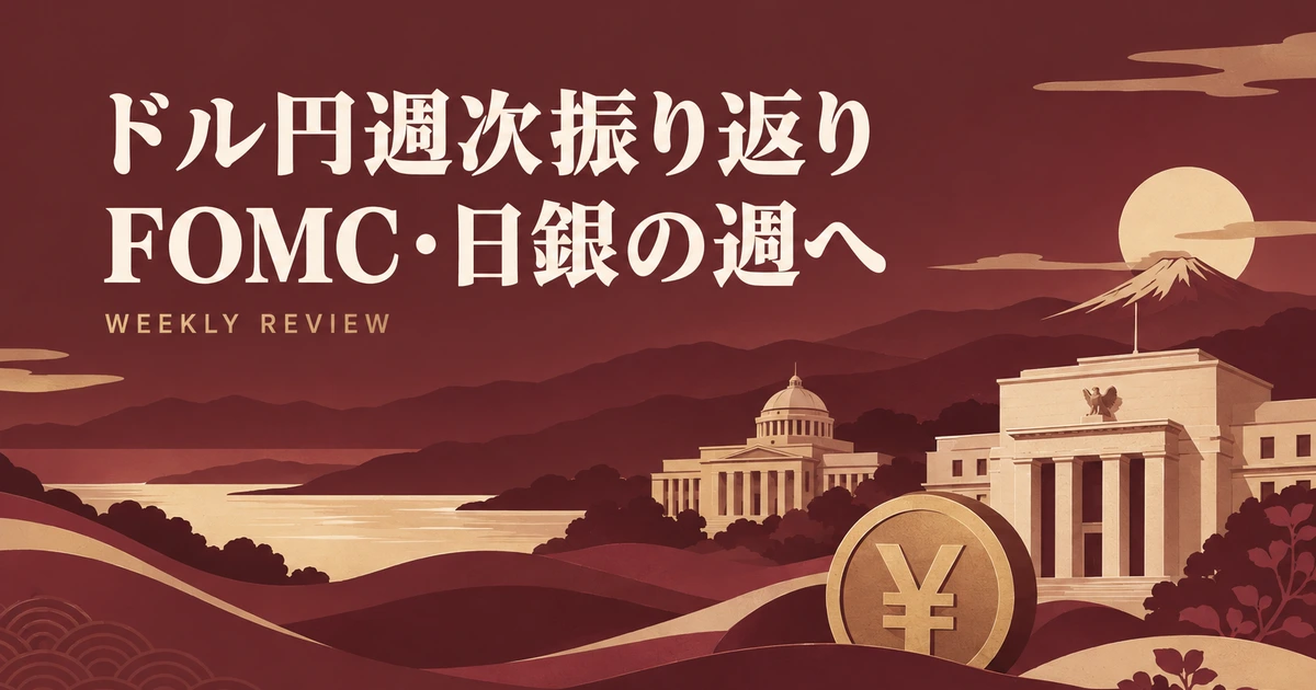 ドル円の1週間を振り返り、FOMCと日銀会合の週へ備える場面