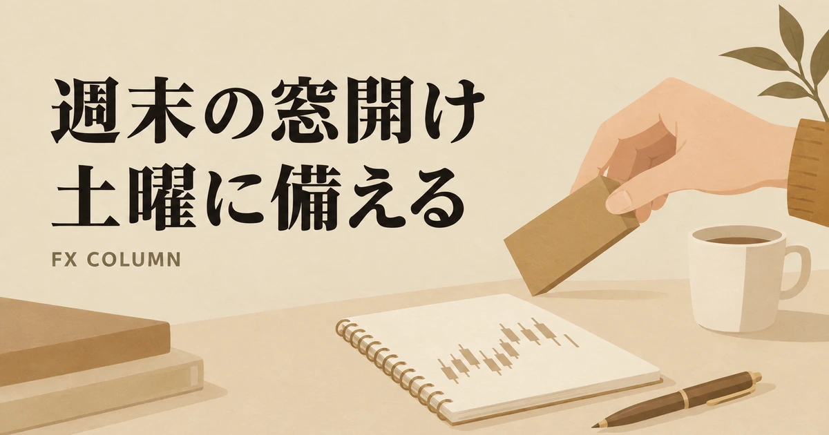 週末持ち越しと窓開けリスク、休場中の土曜に決める週明けまでの備え方